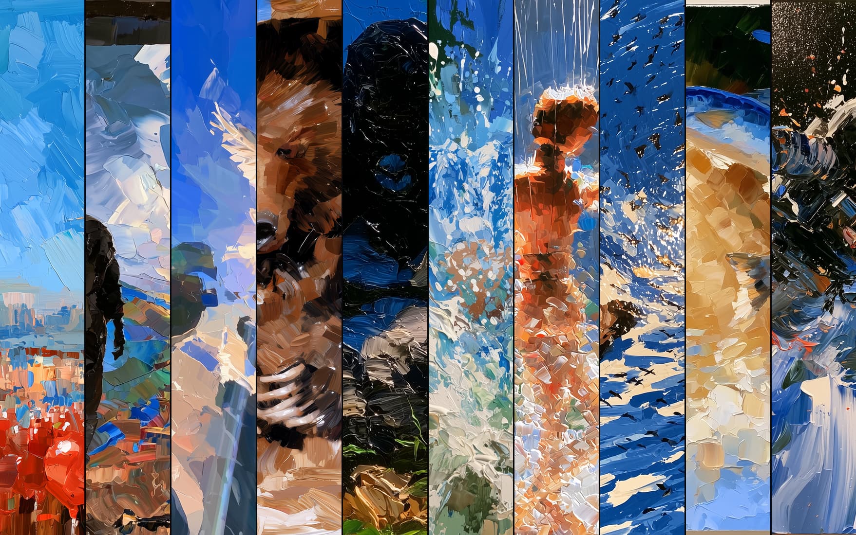 Against the Grain, 10 paintings