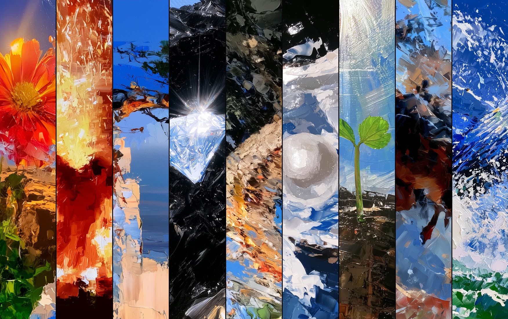 Forged, 9 paintings