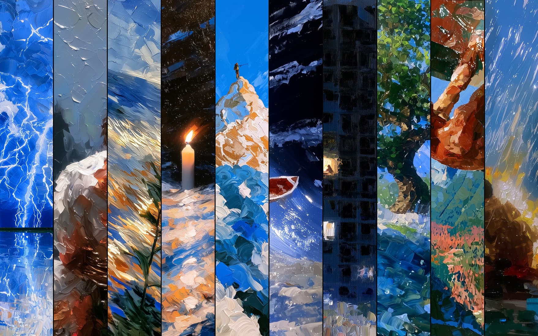 Unmoved, 10 paintings